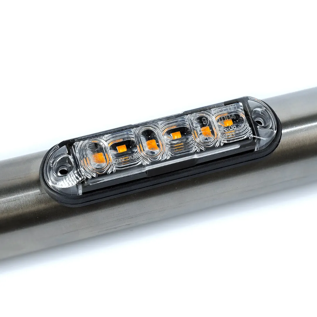 Fristom Amber LED Strobe Light for Mounting on Round Bars / One Flash Pattern