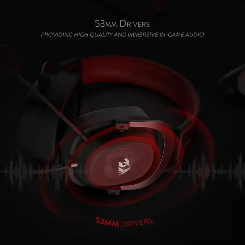 Gaming Headset Eats Earphones: 50mm Speaker, Memory Foam Padding & 2m Braided Wire