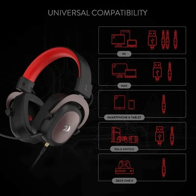 Gaming Headset Eats Earphones: 50mm Speaker, Memory Foam Padding & 2m Braided Wire