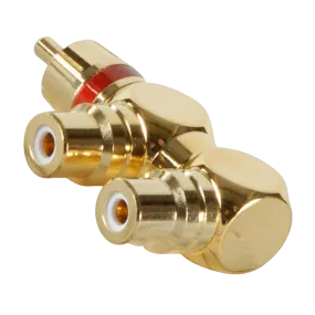 Gold RCA Y Adapter