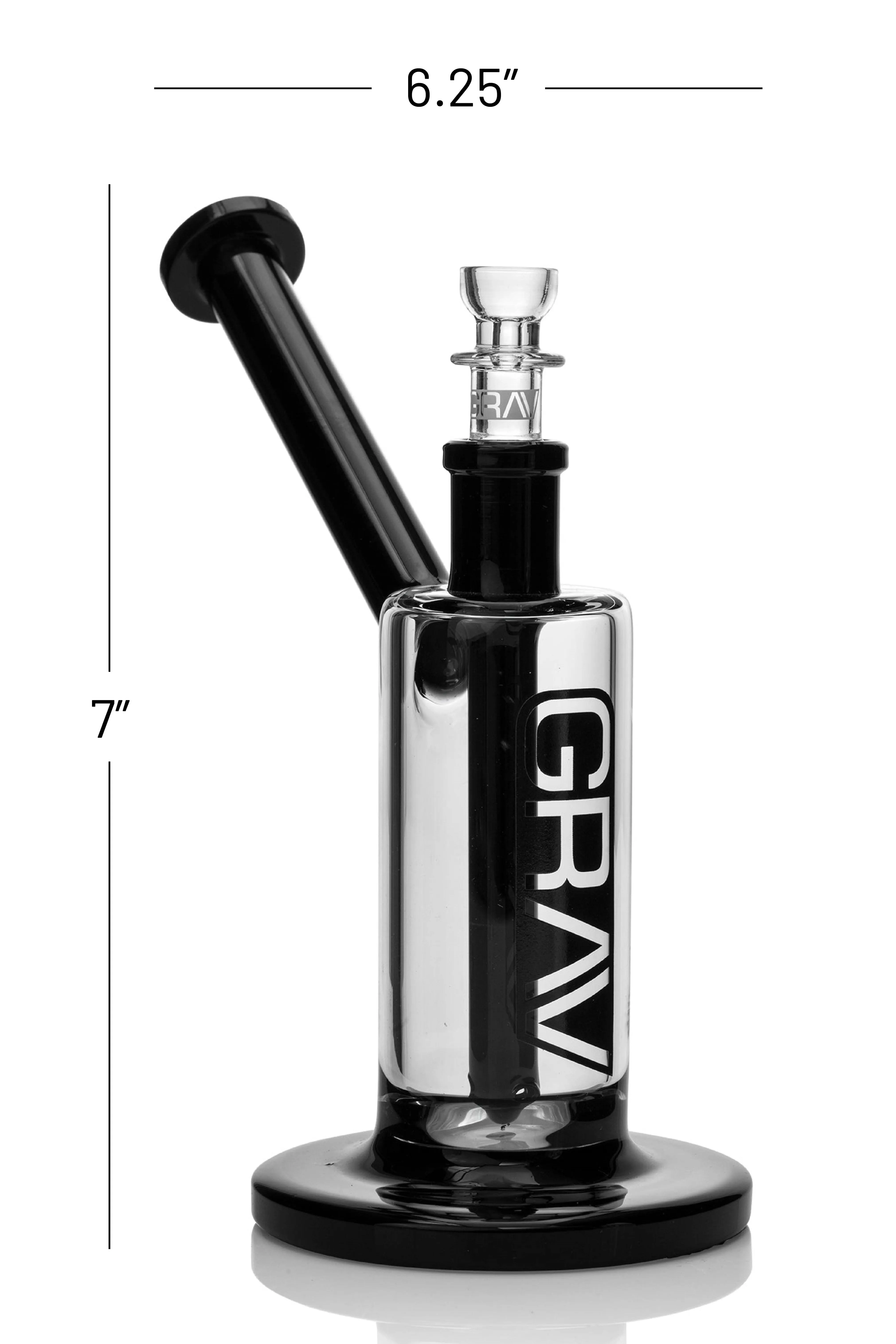 GRAV 7in Upright Bubbler - Black