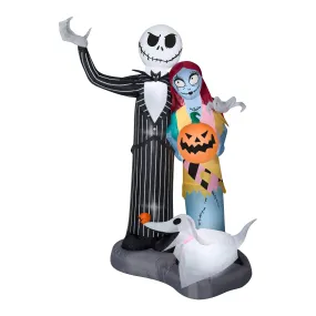 Halloween Inflatable Decoration, Black, Jack Skellington and Friends, Self Inflating, Plug In, 6 Feet