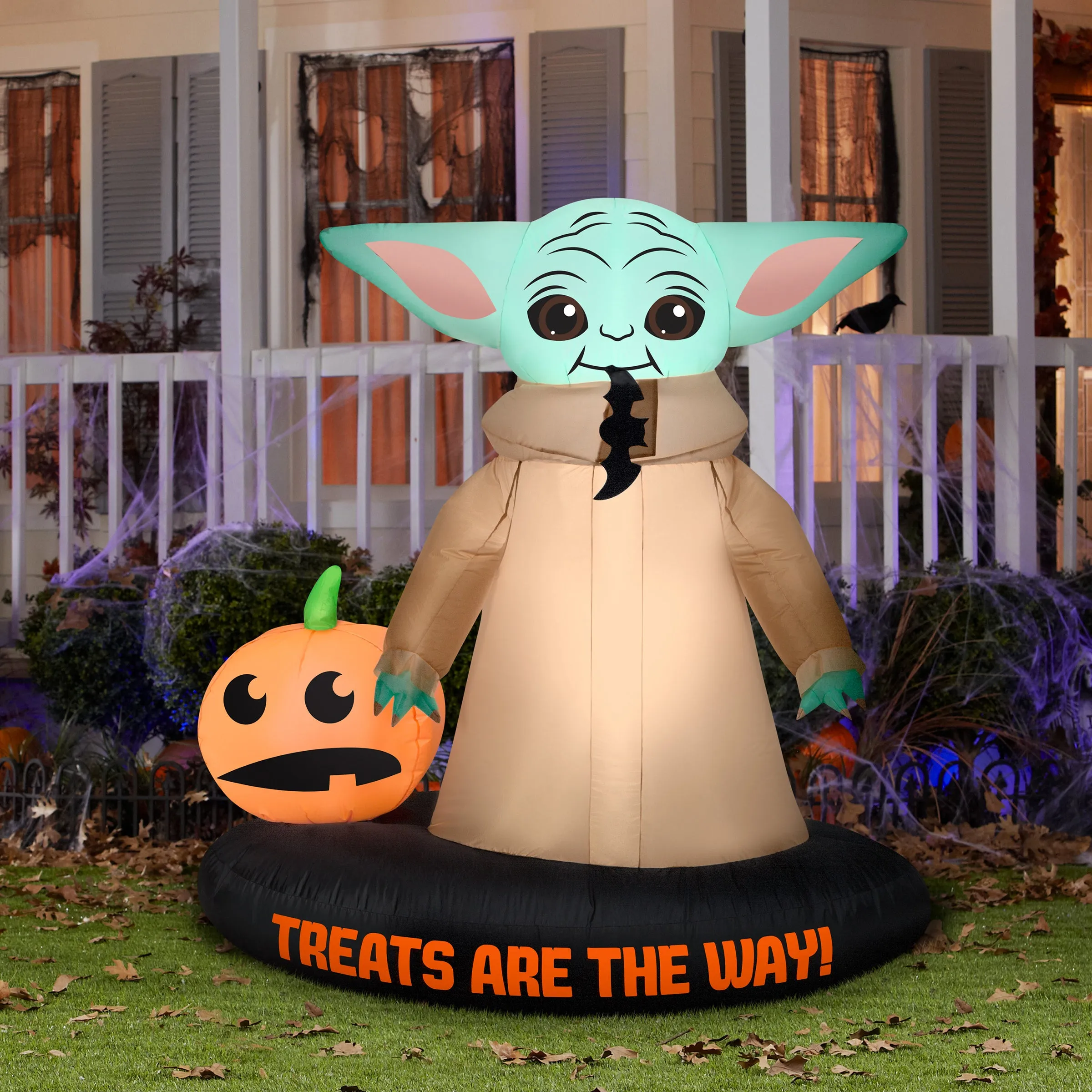 Halloween Inflatable Decoration, Green, Mandalorian, Self Inflating, Plug In, 78 Inches