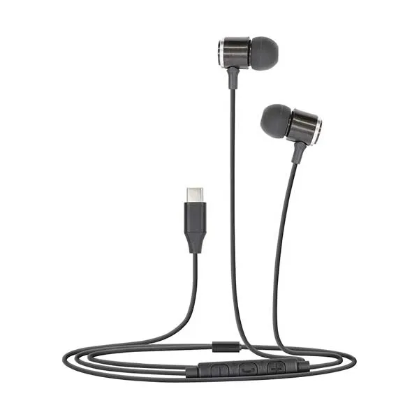 Helix ETHAUDC UltraBuds High Fidelity USB-C Earbuds with Built-In Mic and Track Controls