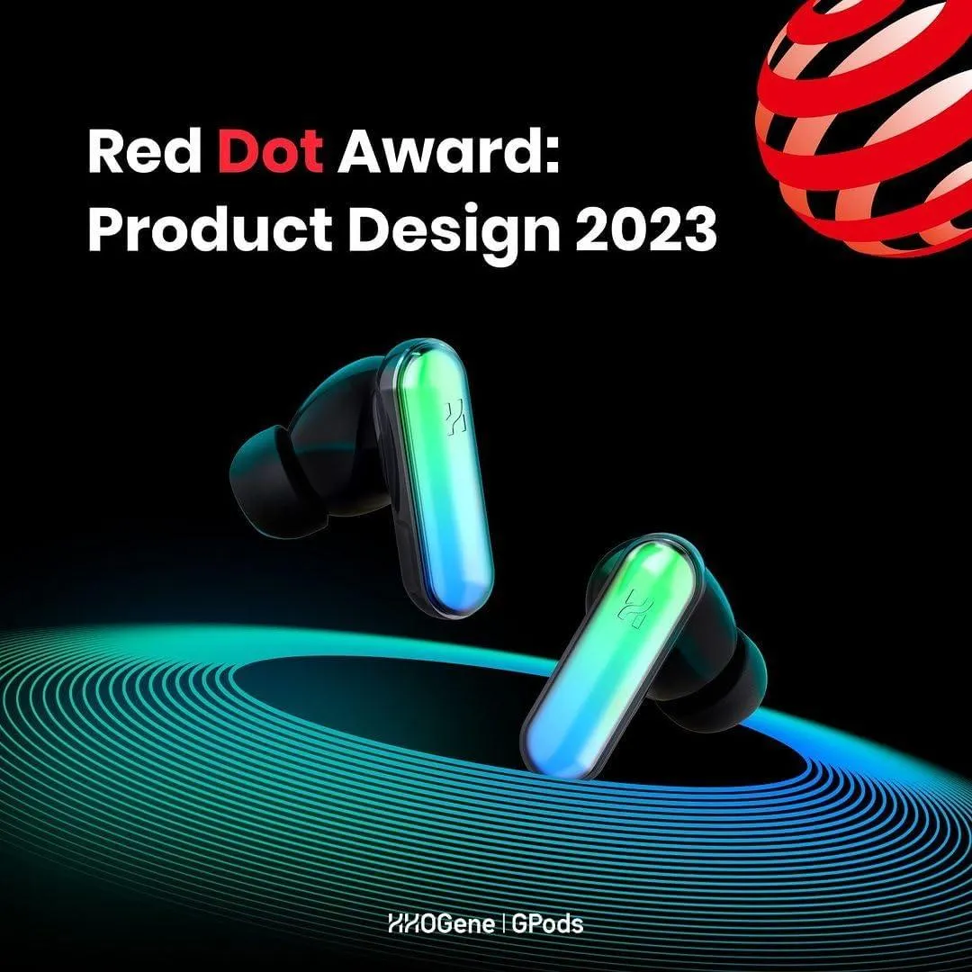 HHOGene Gpods Colorful RGB Wireless Earbuds with Light Control For IPhone And Android - GLA001 BK
