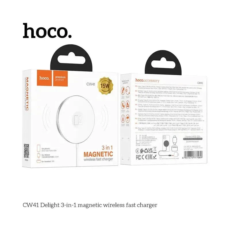 HOCO CW41 15W Wireless Fast Charger - White