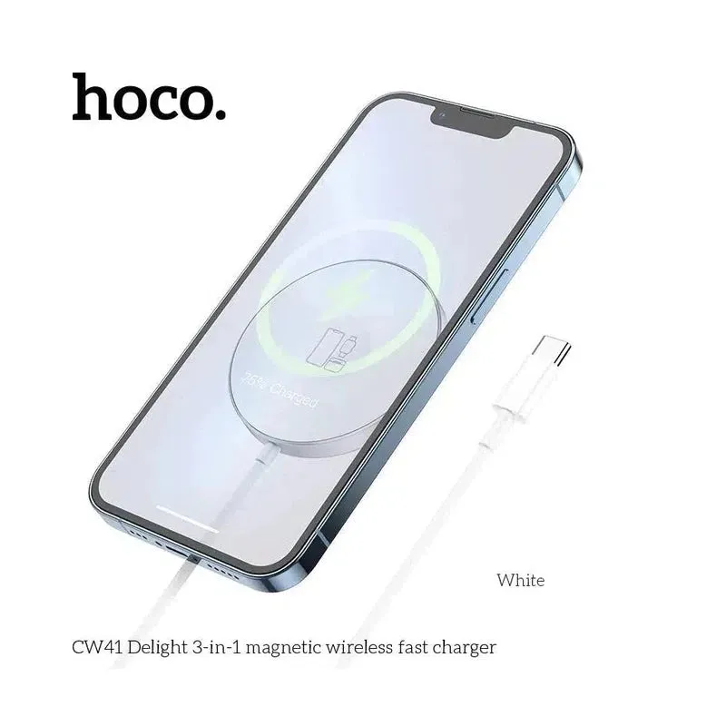HOCO CW41 15W Wireless Fast Charger - White