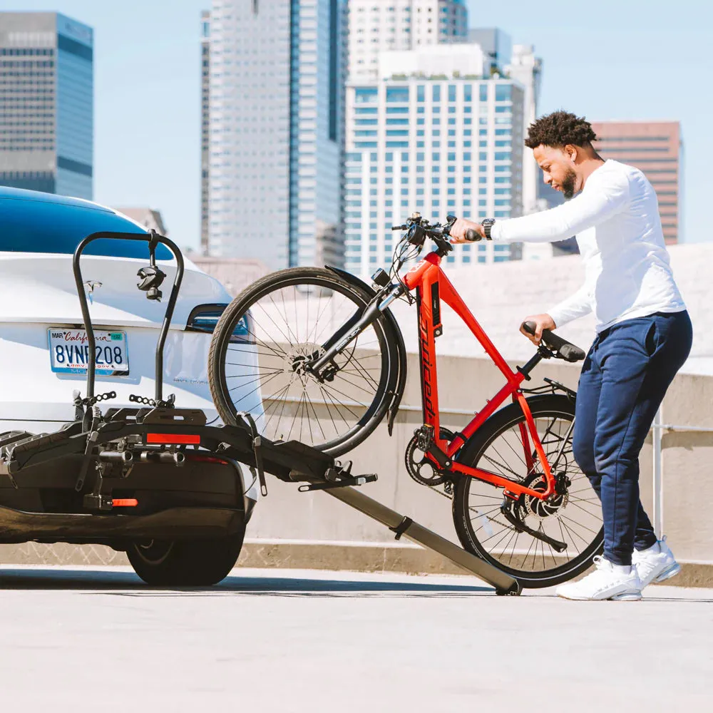 Hollywood Racks - Destination E - Bike Rack for Electric Bikes - Includes EBike Ramp for HEAVY DUTY electric bikes