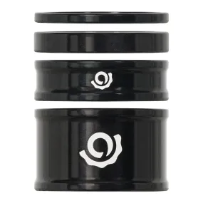 Industry Nine, iRiX, Headset Spacer Kit, 1-1/8'', Height: 2.5mm/5mm/10mm/20mm, Aluminum, Black