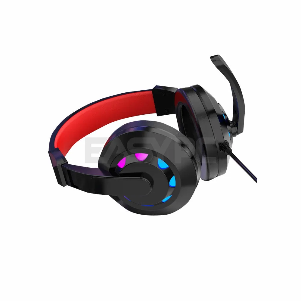 Inplay Raiku S300 RGB Noise Canceling Headset with Mic RGB Headset for PC and Laptop Gaming Headset