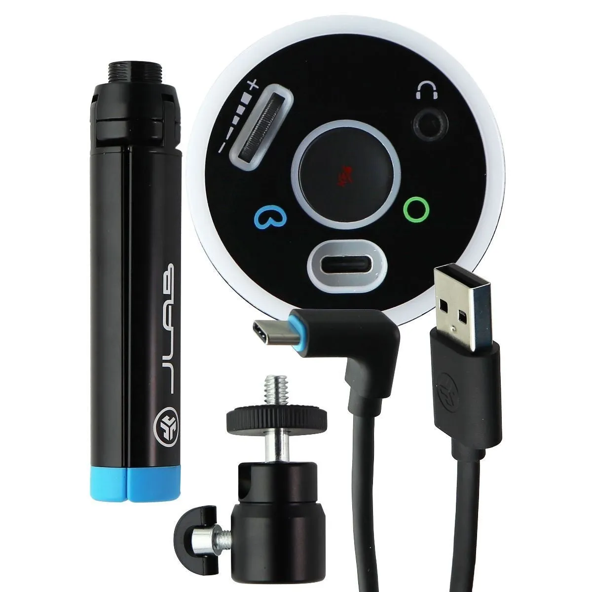 JLab Talk Go USB-C Microphone with Cardioid and Omni - Black/Blue