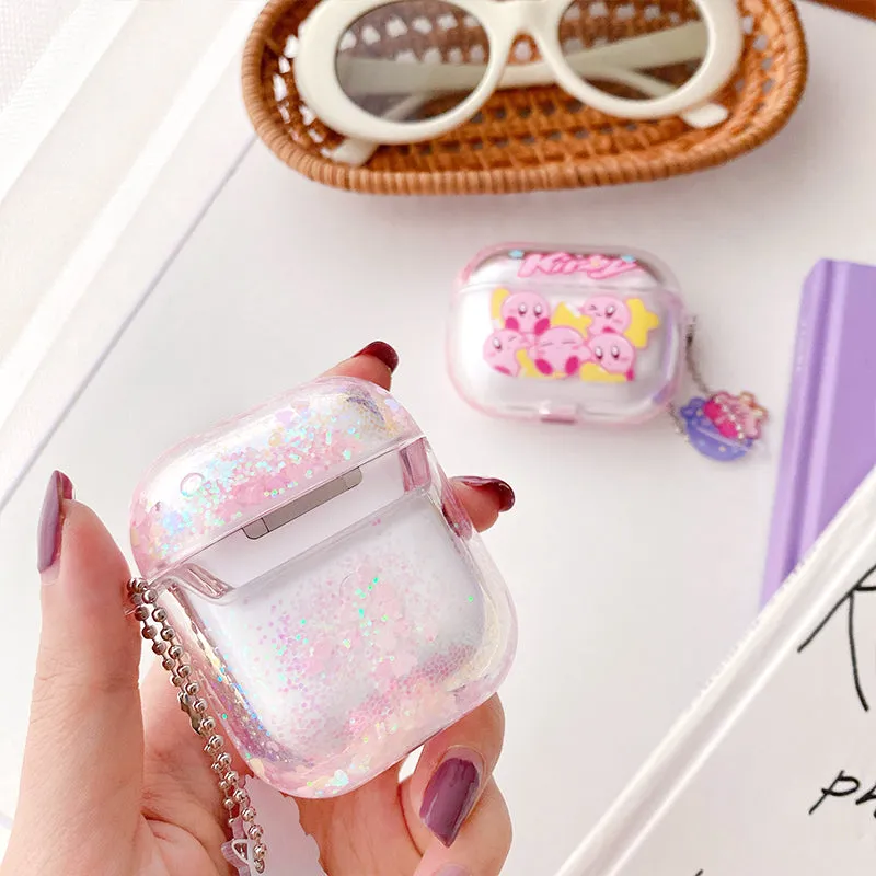 Kawaii Cartoon Kirby Quicksand Airpods Case