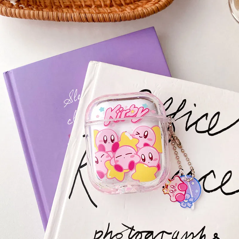 Kawaii Cartoon Kirby Quicksand Airpods Case