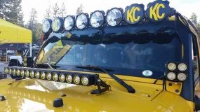 KC Hilites Hood Mount Bracket Set for 30" Light Bar - Jeep JK