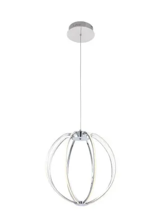 Kinsella 8 x 4.5 Watt Warm White (3000K) LED Chrome Pendant