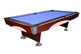 Knight Shot Spyder Commercial Pool Table 8FT | Brown With Ball Return System