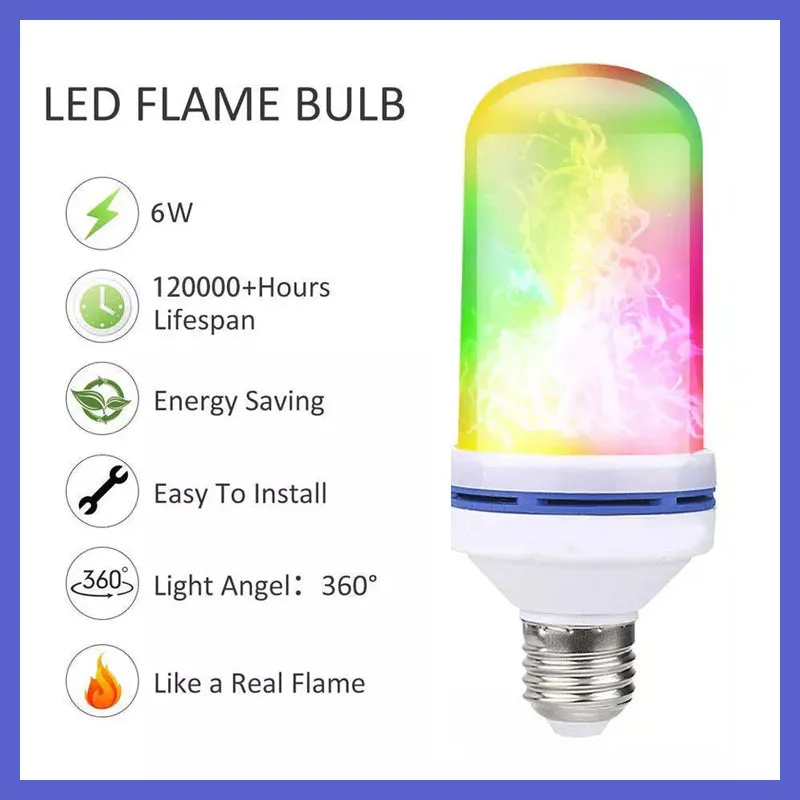 LED Flame Light Bulb With Gravity Sensing Effect