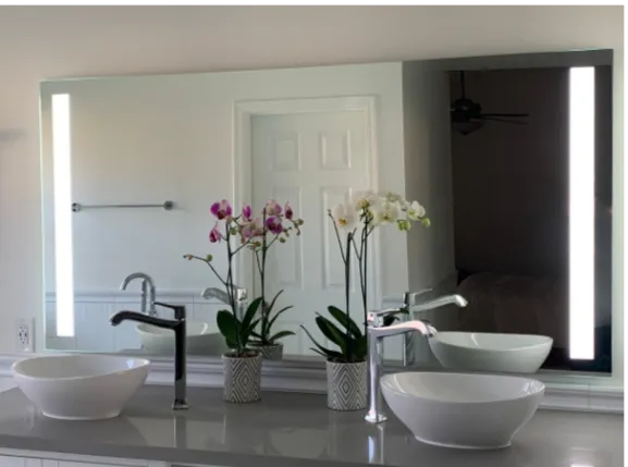 LED Mirror (Front-Lighted Bars) 36" x 48" (or 48" x 36")