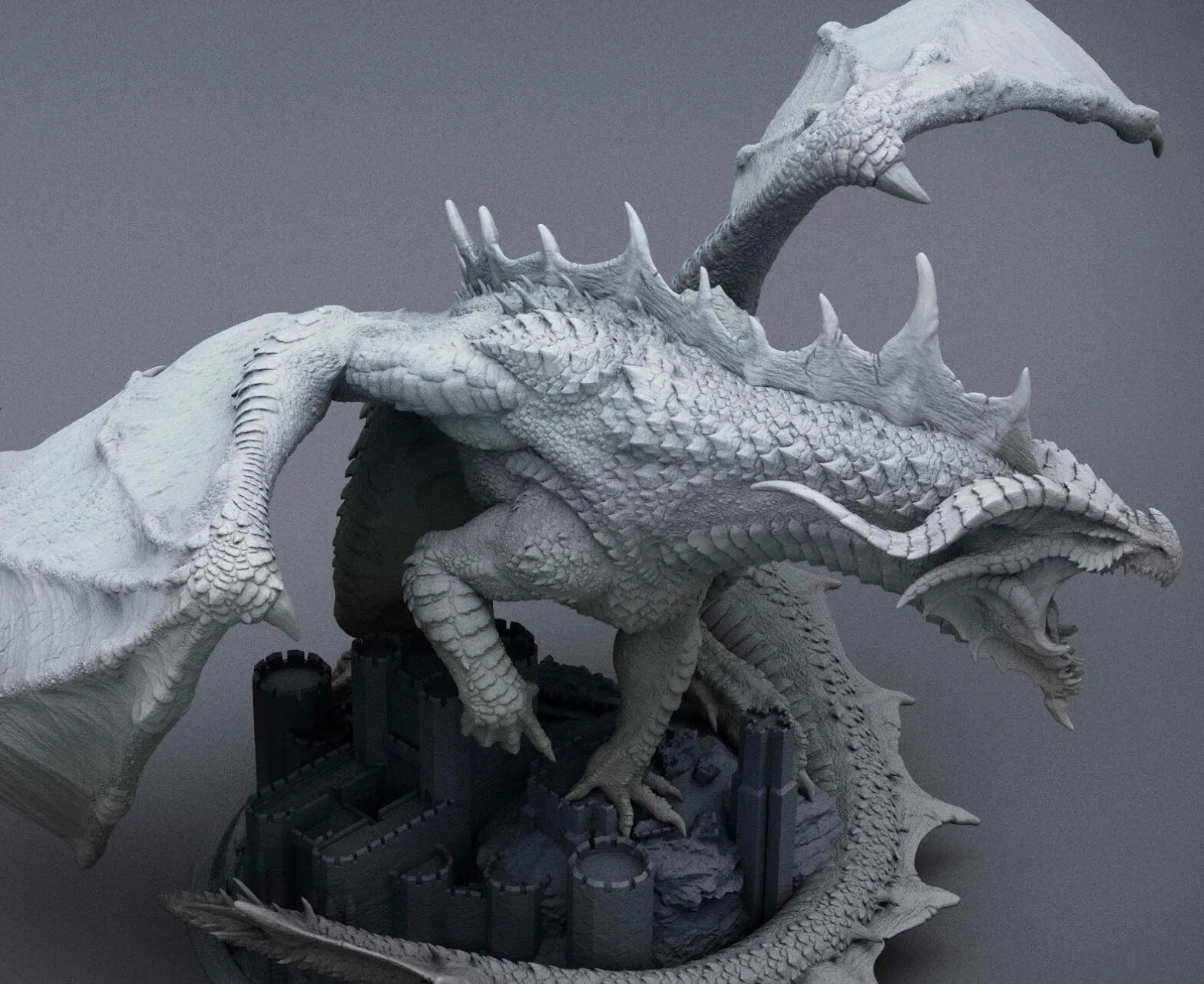 Legendary Red Dragon Ancient Chromatic | Elder Red Dragon for a BBEG | Base can be a castle or a rock | DnD Roleplay games RPG Many sizes