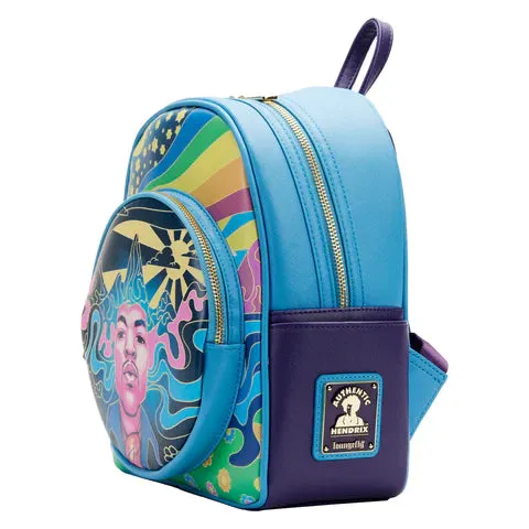 LF Jimi Hendrix Psychedelic Landscape Zip Mini Backpack