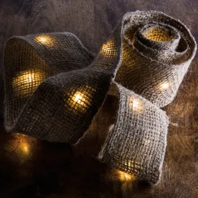 Lighted Burlap Ribbon