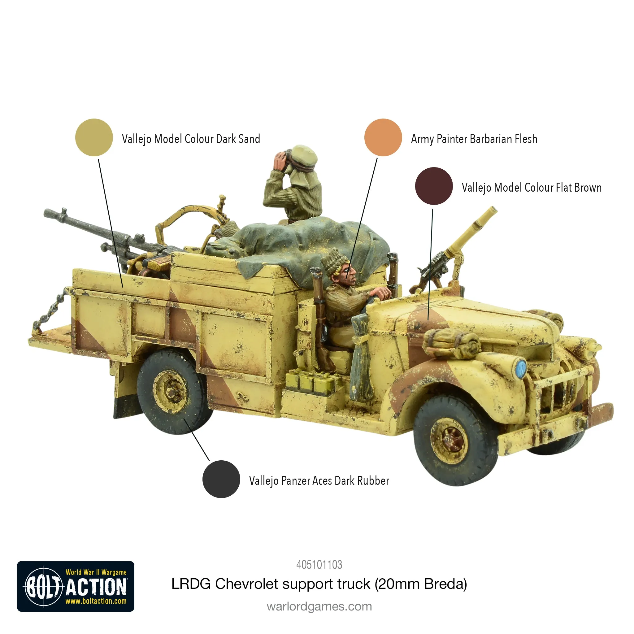 LRDG Chevrolet support truck (20mm Breda)