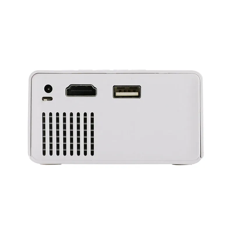 Mini Home Portable Cinema Projector - LED Compact Entertainment Projector for Movies & Gaming (White yellow)