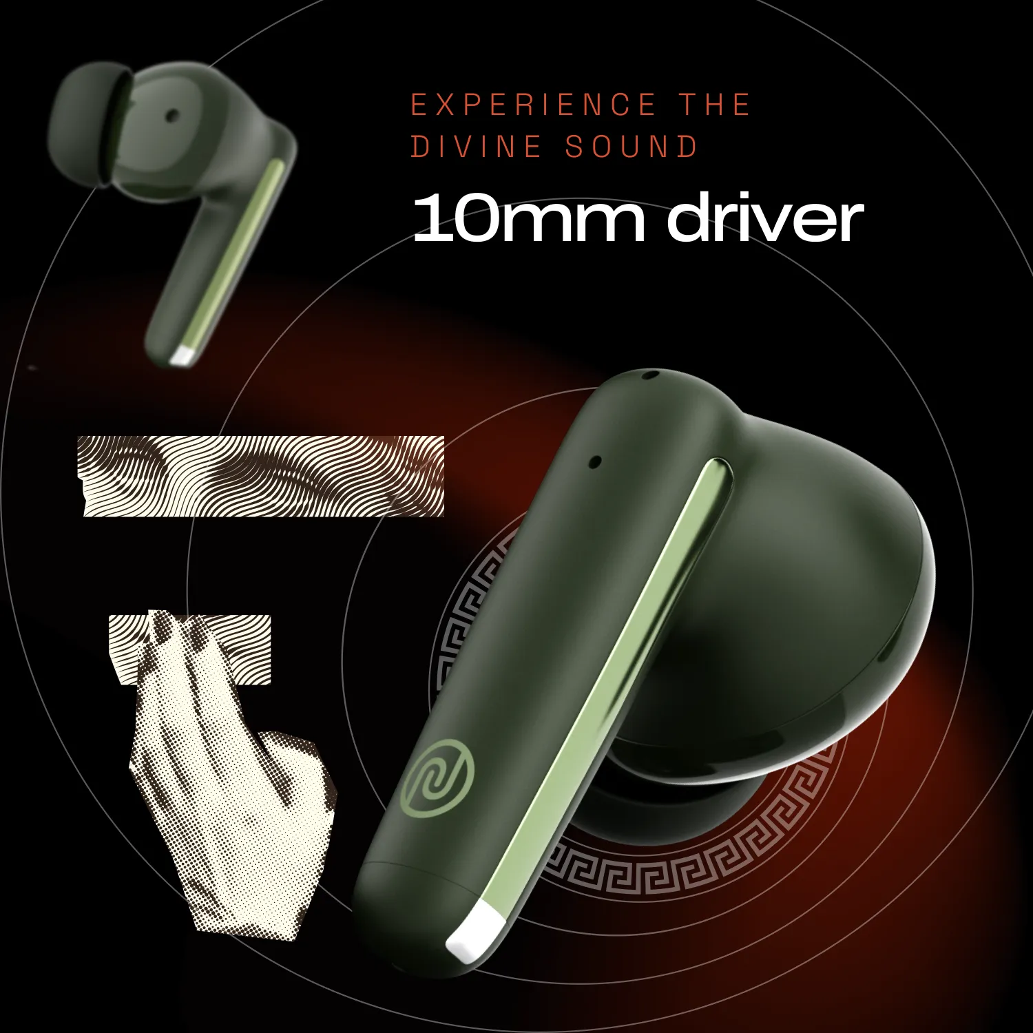 Noise Buds Venus Truly Wireless in-Ear Earbuds with ANC (Up to 30dB), 40H Playtime, Quad Mic with ENC, Instacharge (10 min = 120 min), Low Latency(up to 45ms), 10mm Driver