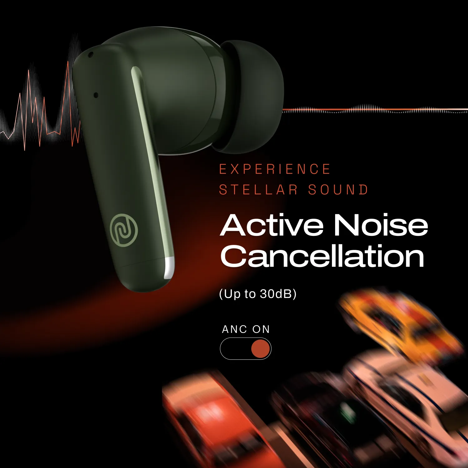 Noise Buds Venus Truly Wireless in-Ear Earbuds with ANC (Up to 30dB), 40H Playtime, Quad Mic with ENC, Instacharge (10 min = 120 min), Low Latency(up to 45ms), 10mm Driver