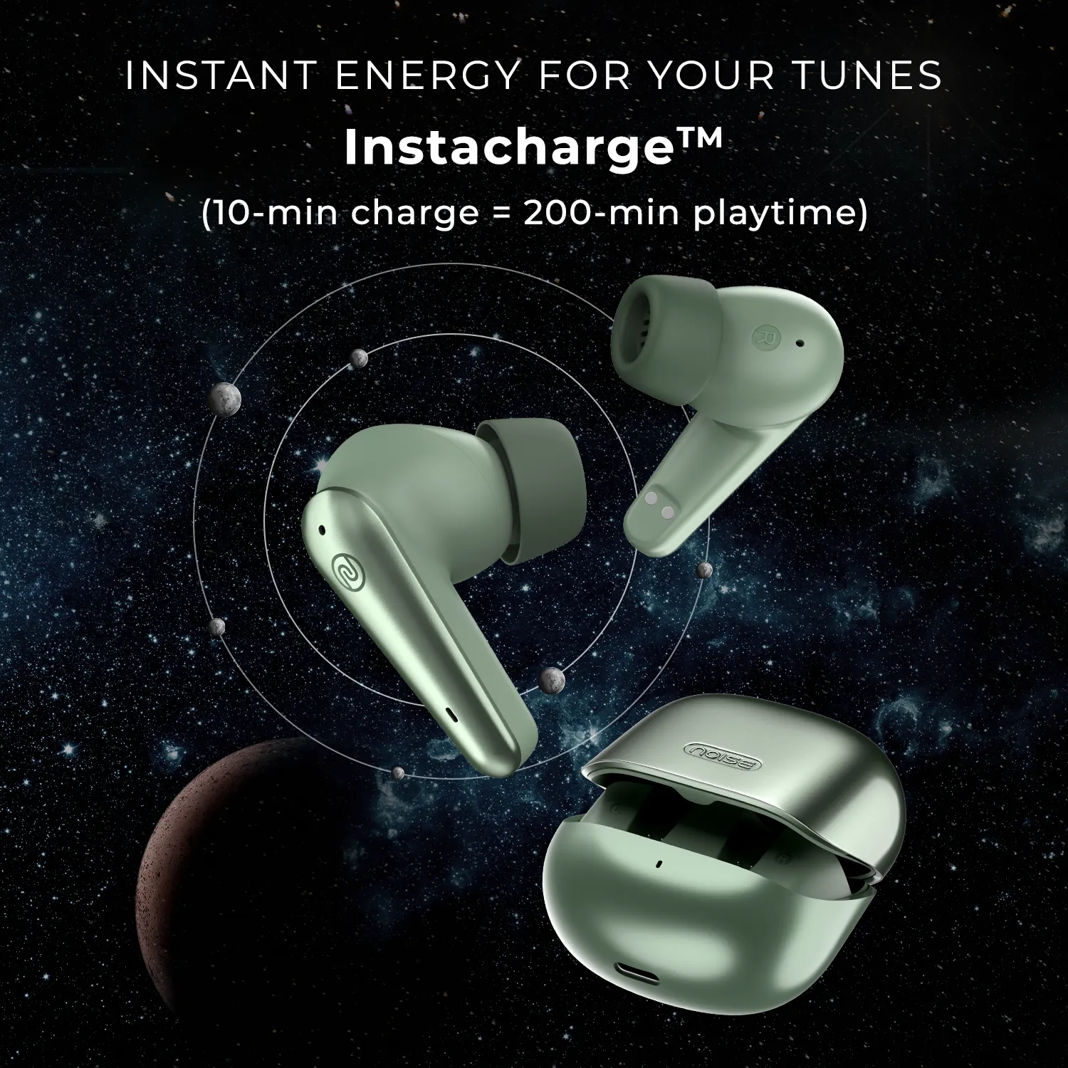 Noise Buds X Prime in-Ear Truly Wireless Earbuds with 120H of Playtime, Quad Mic with ENC, Instacharge (10 min = 200 min),Premium Dual Tone Finish, 11mm Driver, BT v5.3