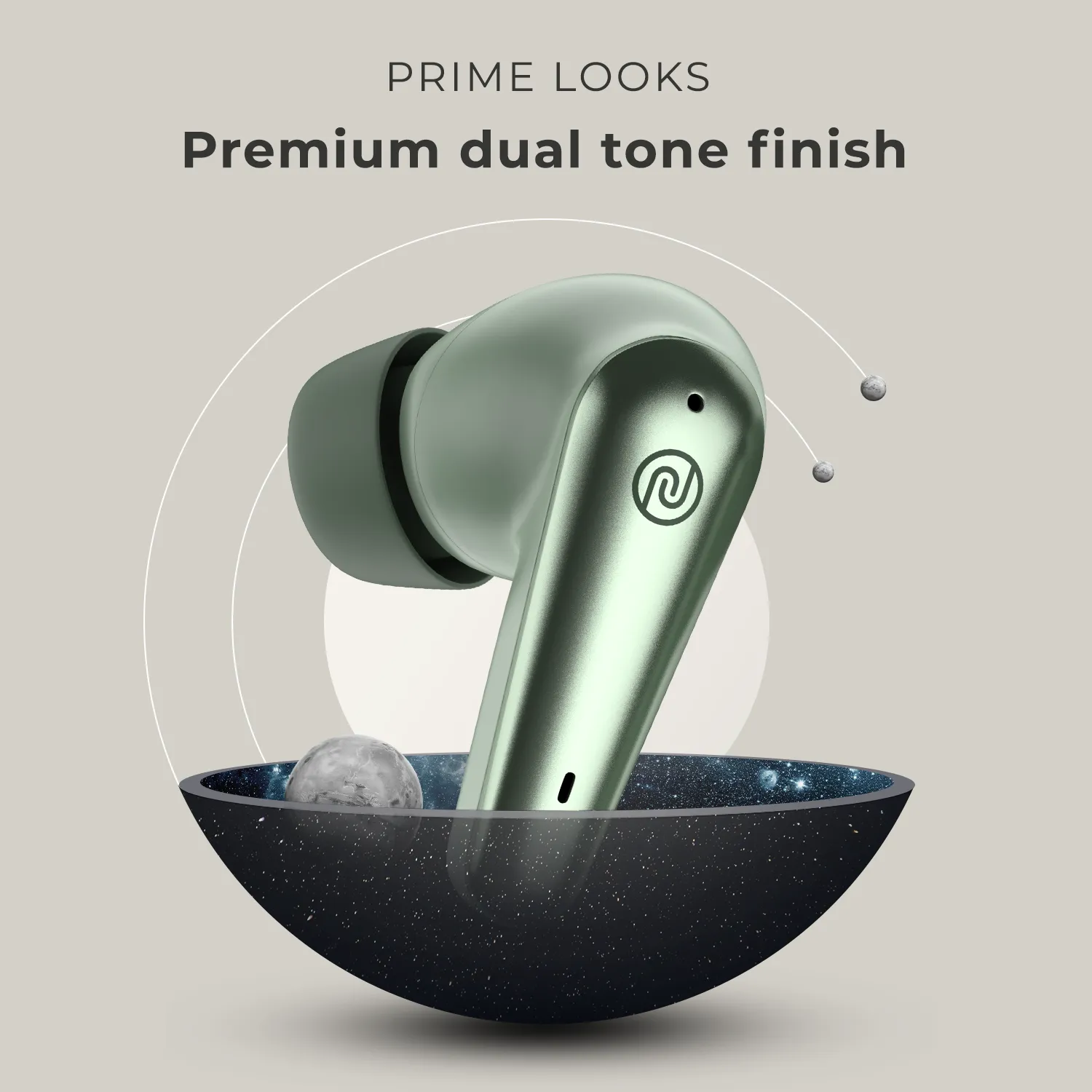 Noise Buds X Prime in-Ear Truly Wireless Earbuds with 120H of Playtime, Quad Mic with ENC, Instacharge (10 min = 200 min),Premium Dual Tone Finish, 11mm Driver, BT v5.3