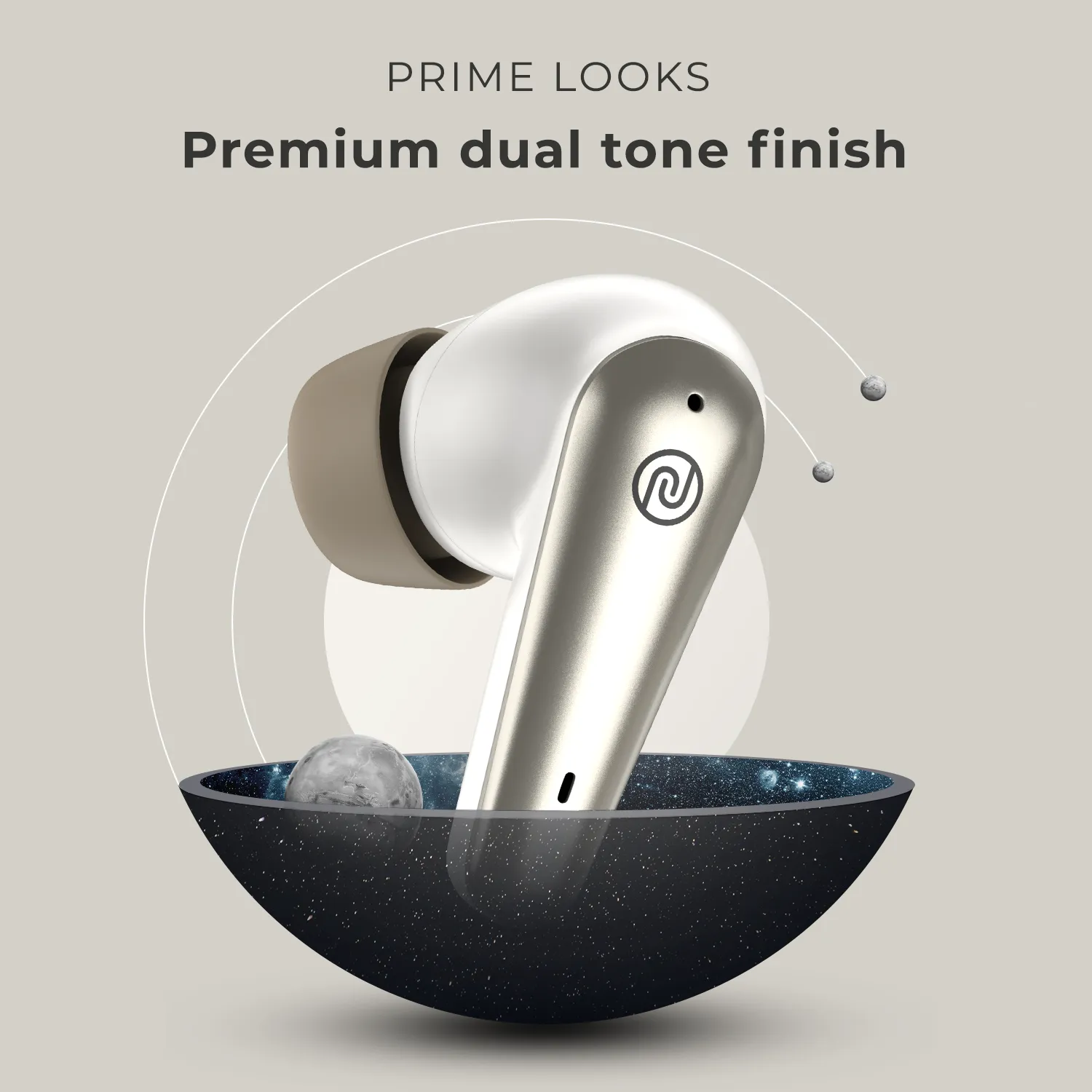Noise Buds X Prime in-Ear Truly Wireless Earbuds with 120H of Playtime, Quad Mic with ENC, Instacharge (10 min = 200 min),Premium Dual Tone Finish, 11mm Driver, BT v5.3