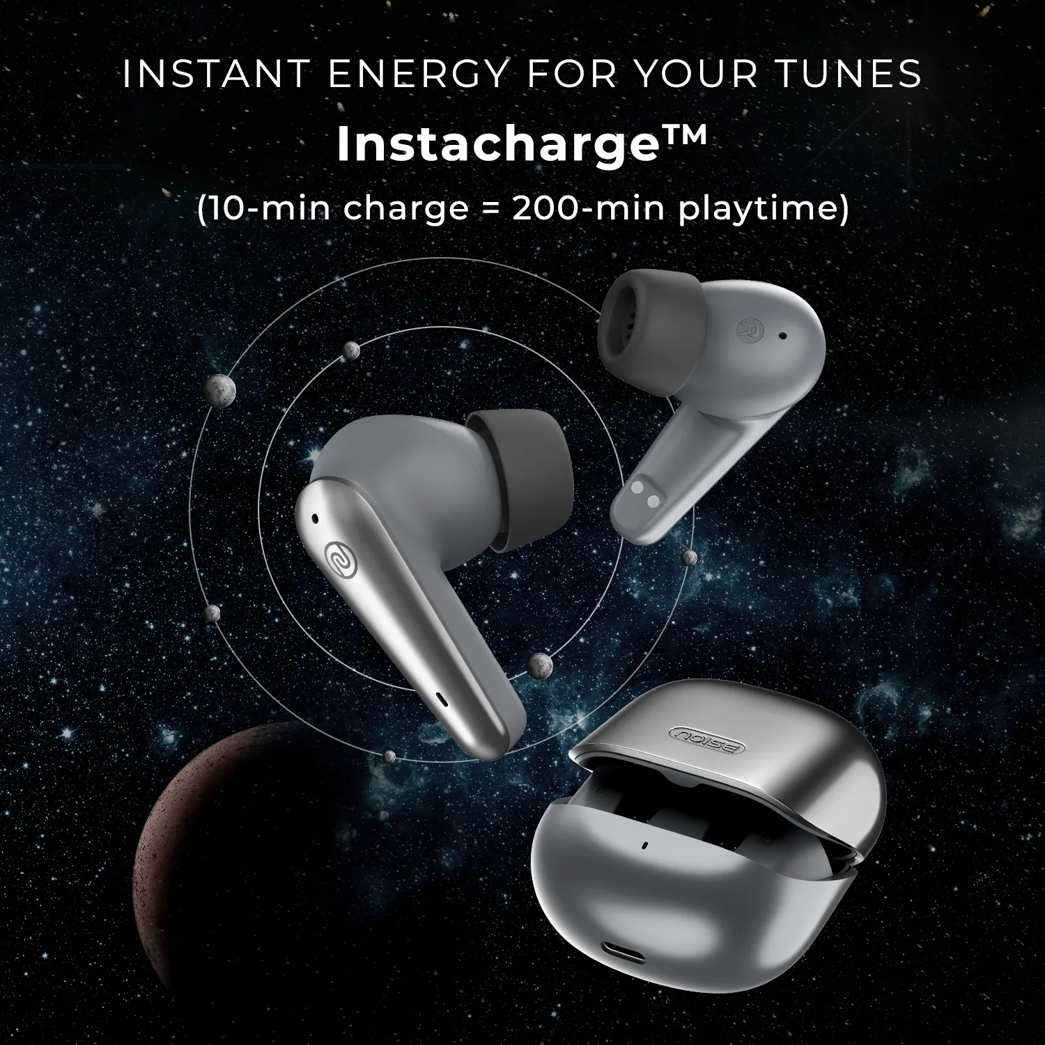 Noise Buds X Prime in-Ear Truly Wireless Earbuds with 120H of Playtime, Quad Mic with ENC, Instacharge (10 min = 200 min),Premium Dual Tone Finish, 11mm Driver, BT v5.3