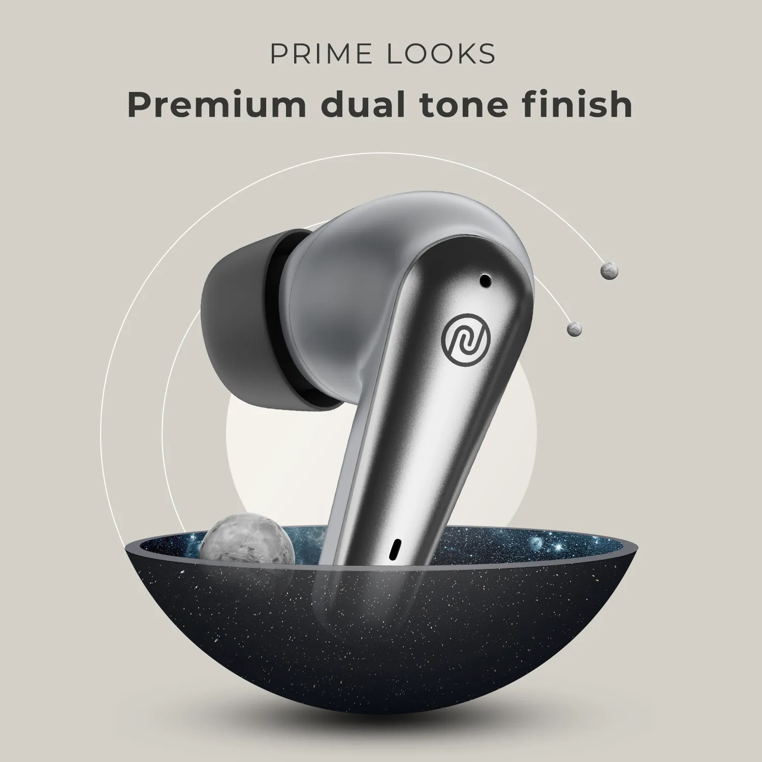Noise Buds X Prime in-Ear Truly Wireless Earbuds with 120H of Playtime, Quad Mic with ENC, Instacharge (10 min = 200 min),Premium Dual Tone Finish, 11mm Driver, BT v5.3