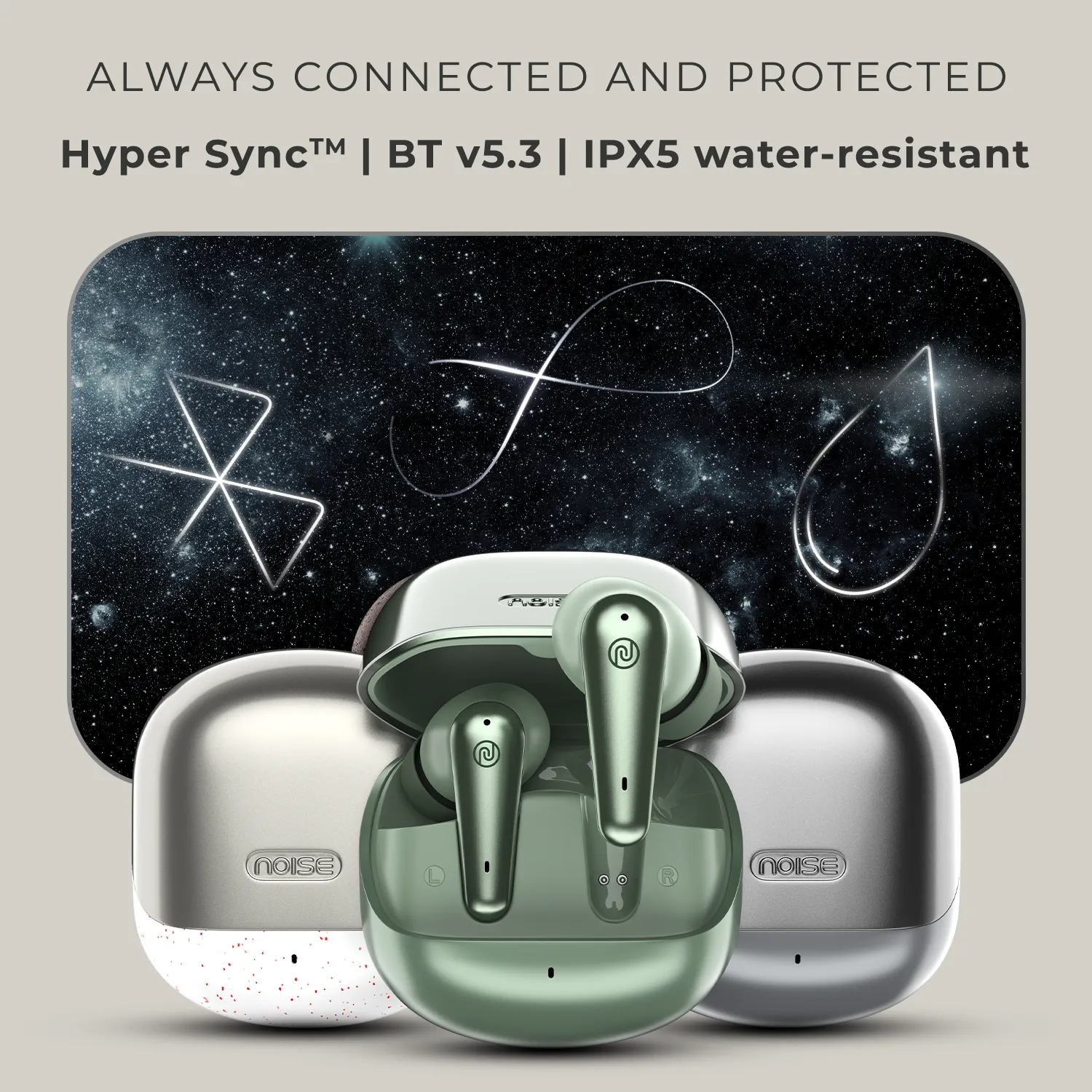 Noise Buds X Prime in-Ear Truly Wireless Earbuds with 120H of Playtime, Quad Mic with ENC, Instacharge (10 min = 200 min),Premium Dual Tone Finish, 11mm Driver, BT v5.3