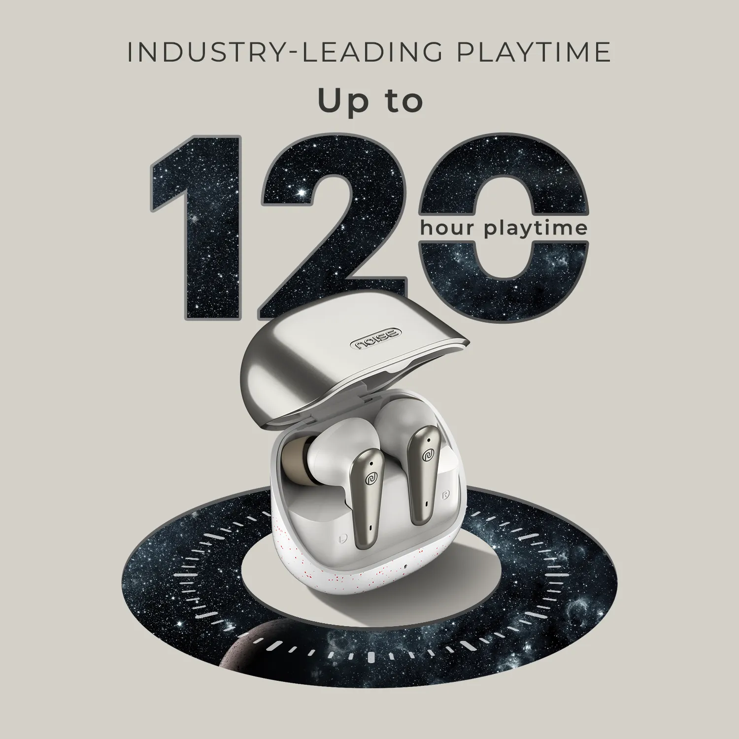 Noise Buds X Prime in-Ear Truly Wireless Earbuds with 120H of Playtime, Quad Mic with ENC, Instacharge (10 min = 200 min),Premium Dual Tone Finish, 11mm Driver, BT v5.3