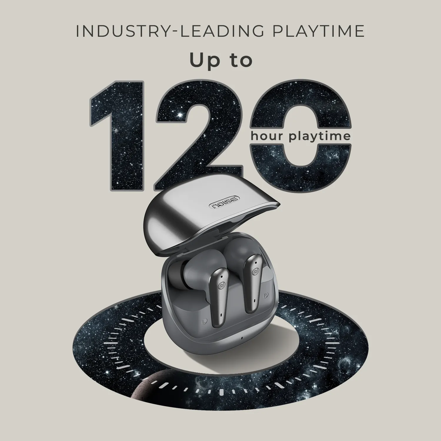 Noise Buds X Prime in-Ear Truly Wireless Earbuds with 120H of Playtime, Quad Mic with ENC, Instacharge (10 min = 200 min),Premium Dual Tone Finish, 11mm Driver, BT v5.3