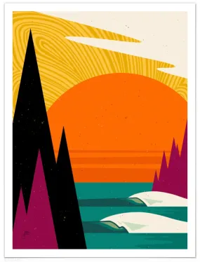 Northern Lights -Yellow Print