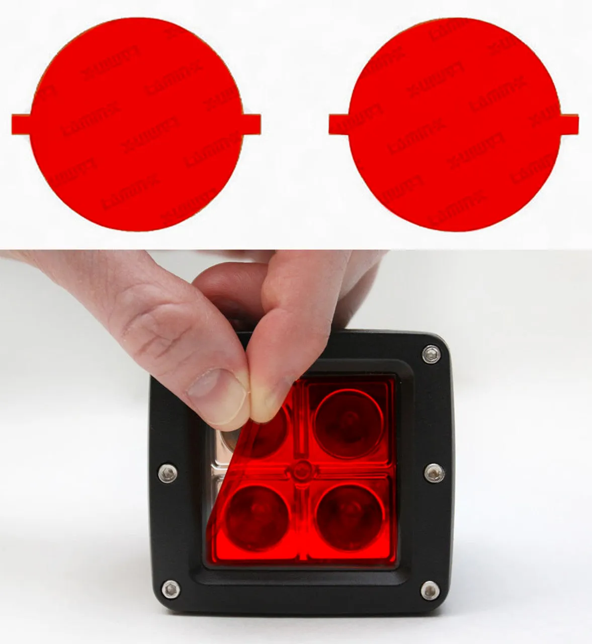 One 2" x 2" Universal LED Light Film Cover