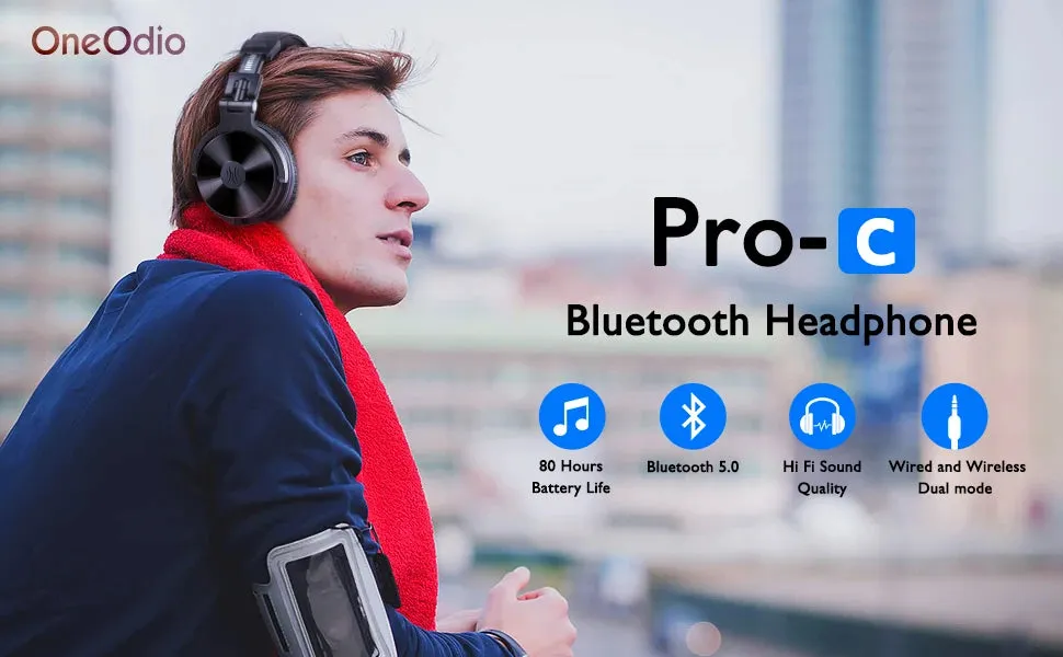 Oneodio Pro 10 Wired Studio Headphones - Professional DJ Headset with Mic and Deep Bass