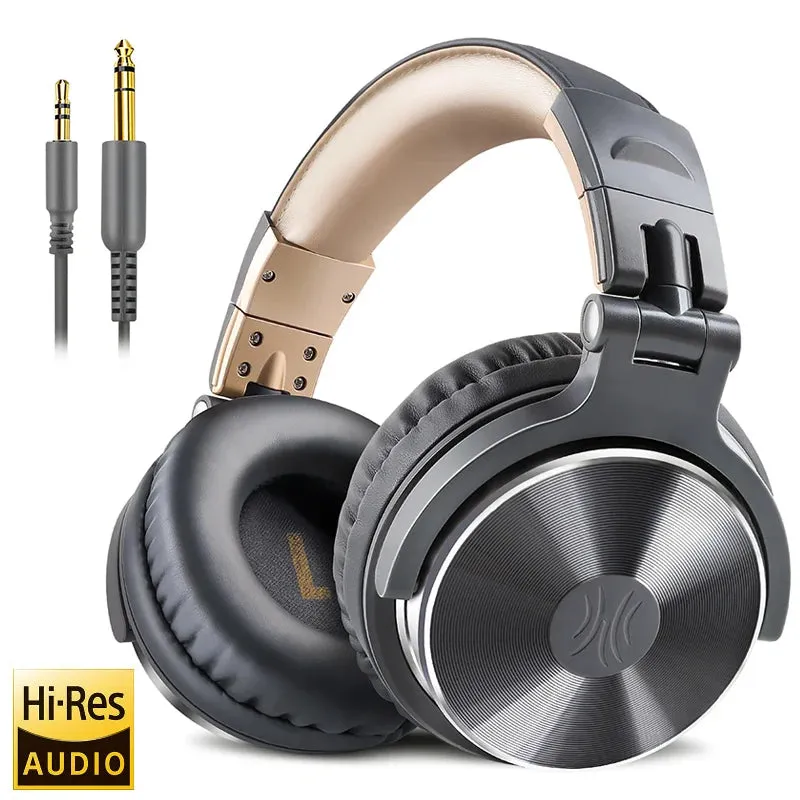 Oneodio Pro 10 Wired Studio Headphones - Professional DJ Headset with Mic and Deep Bass