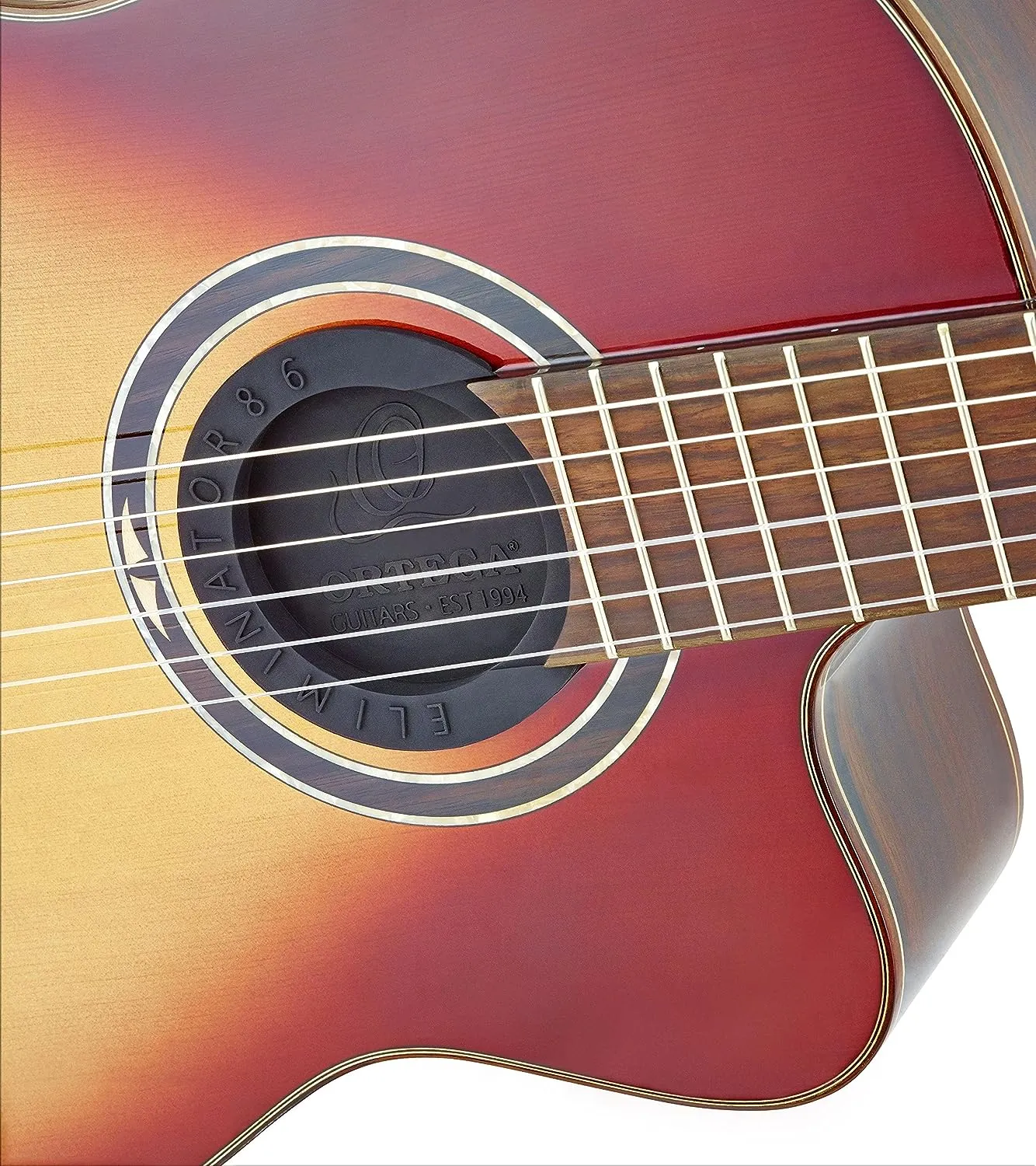 Ortega 4 Feedback Eliminator For Acoustic Guitars Black Color
