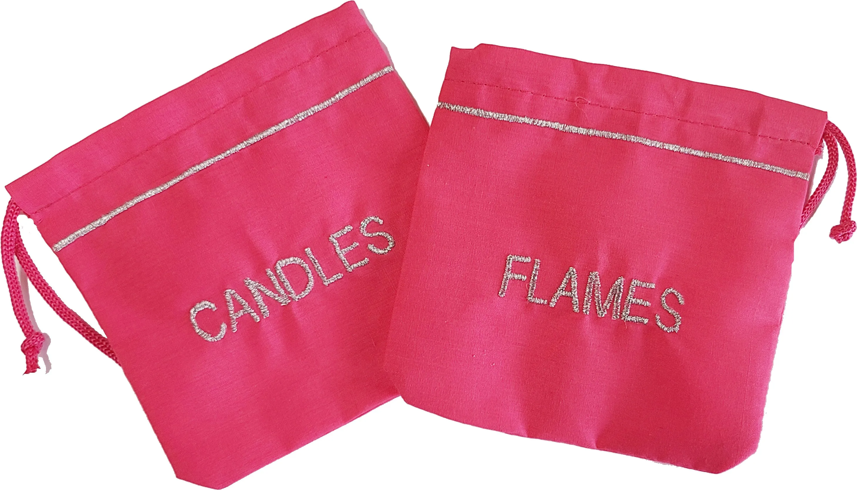 Pink Happy Hanukkah Menorah Jewish Wall Hanging