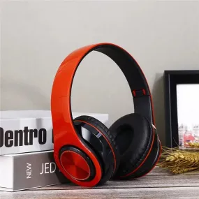 Portable Wireless Headphones - Bluetooth   MP3 Support, LED Lights