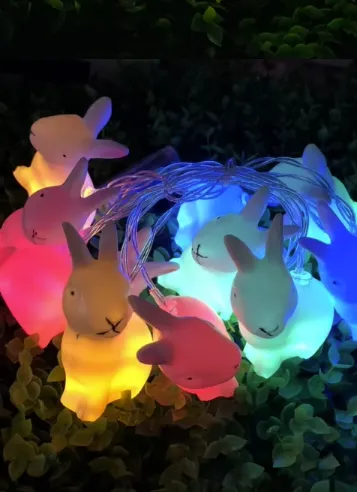 Rabbit-shaped Tree Lights - Three Colour Options Coloured - Festive Season 2024
