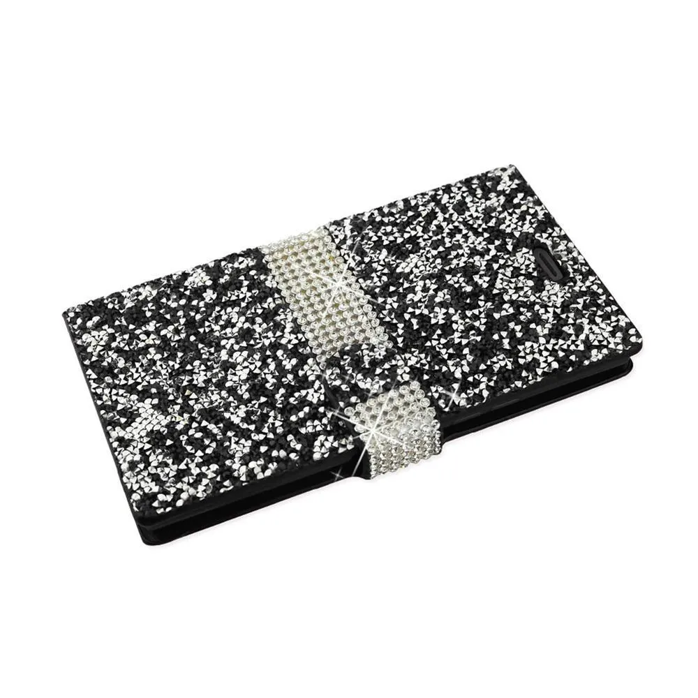 Reiko Bling Diamond Flip Case ZTE Warp Elite N9518 Black