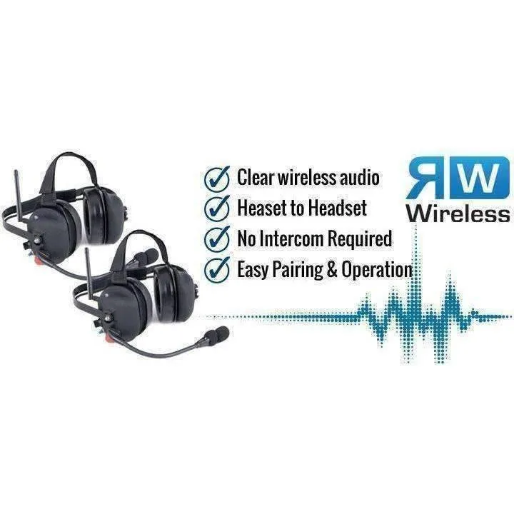 Rugged Radios Wireless Double Talk Dual Headset Intercom System