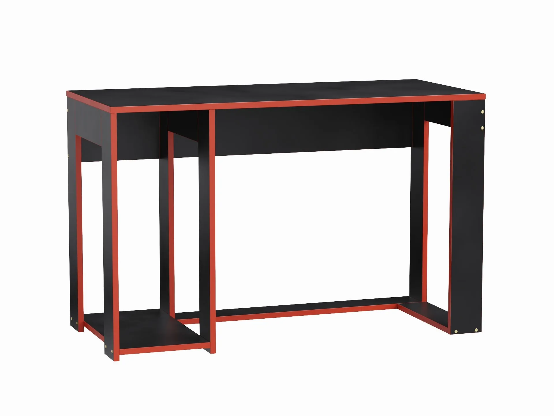 Ryker Gaming Desk Table, Black With Red Trim