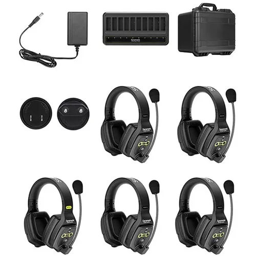 Saramonic WiTalk WT5D Full-Duplex Wireless Intercom System with Five Headsets (1.9 GHz)