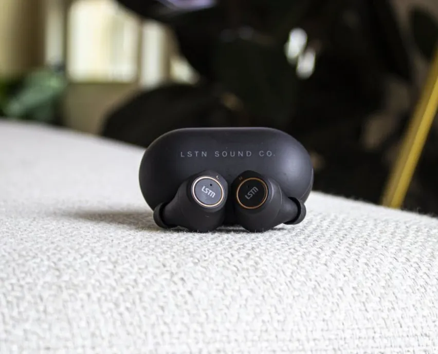 Small Wireless Earbuds in White or Black - Gives hearing aids to people in need